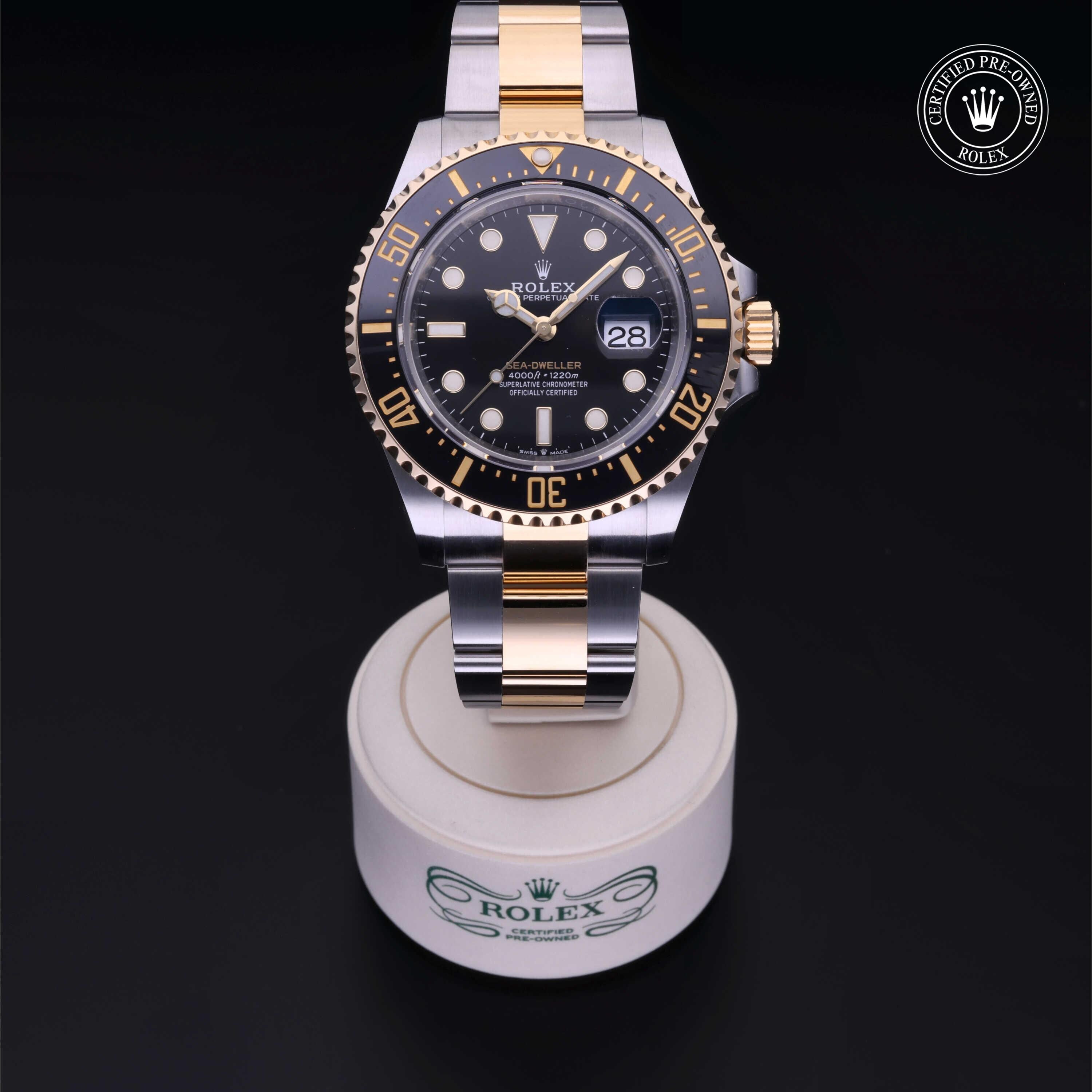 Rolex CPO Sea-Dweller M126603 front on white background