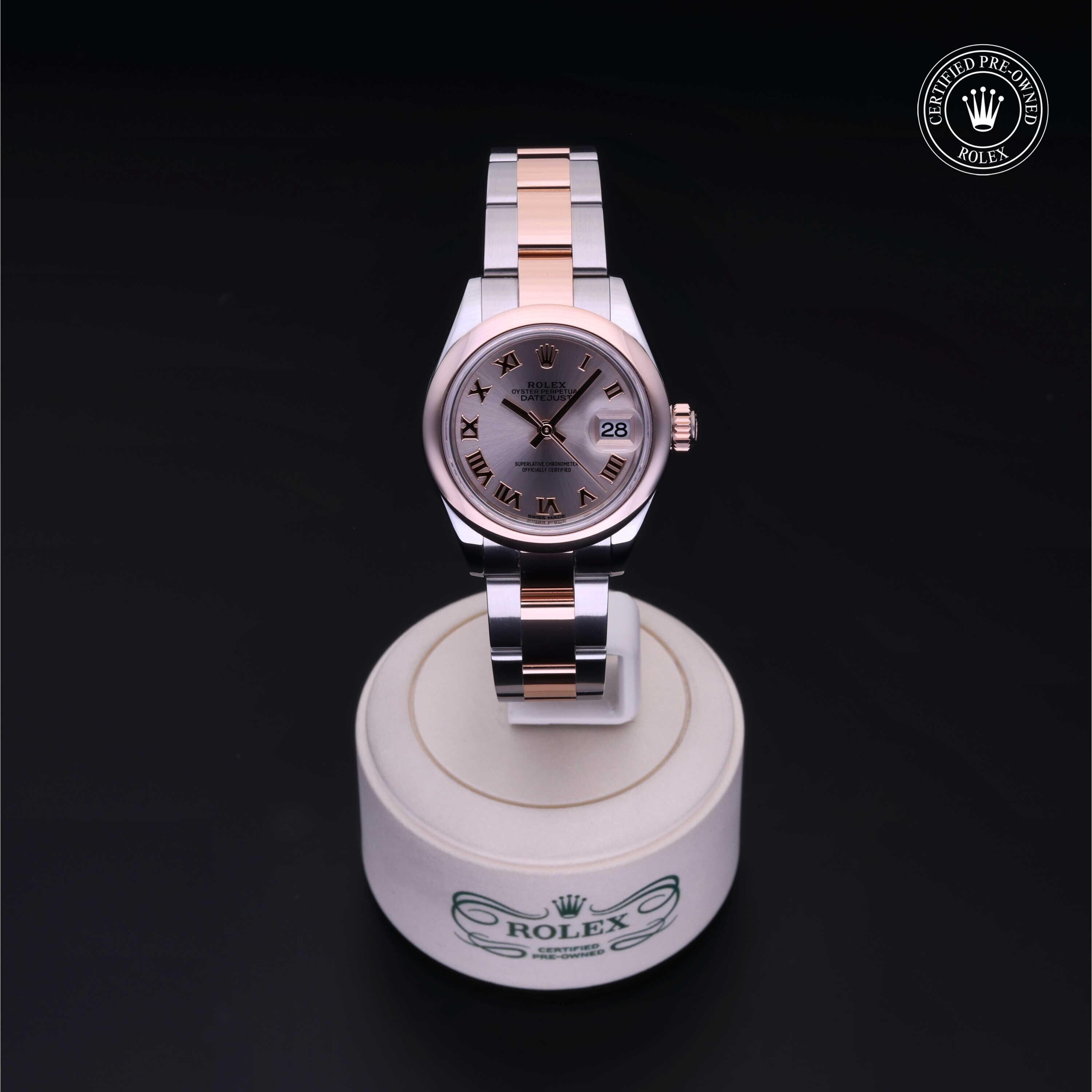 Rolex CPO Lady Datejust M279161 front on white background