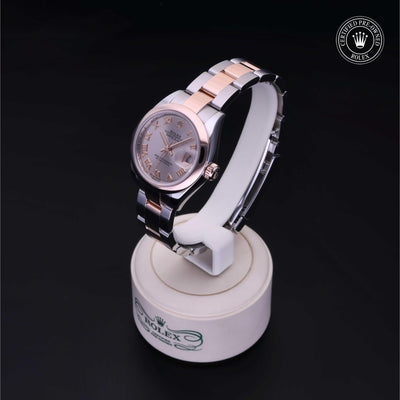 Rolex CPO Lady Datejust M279161 front on white background