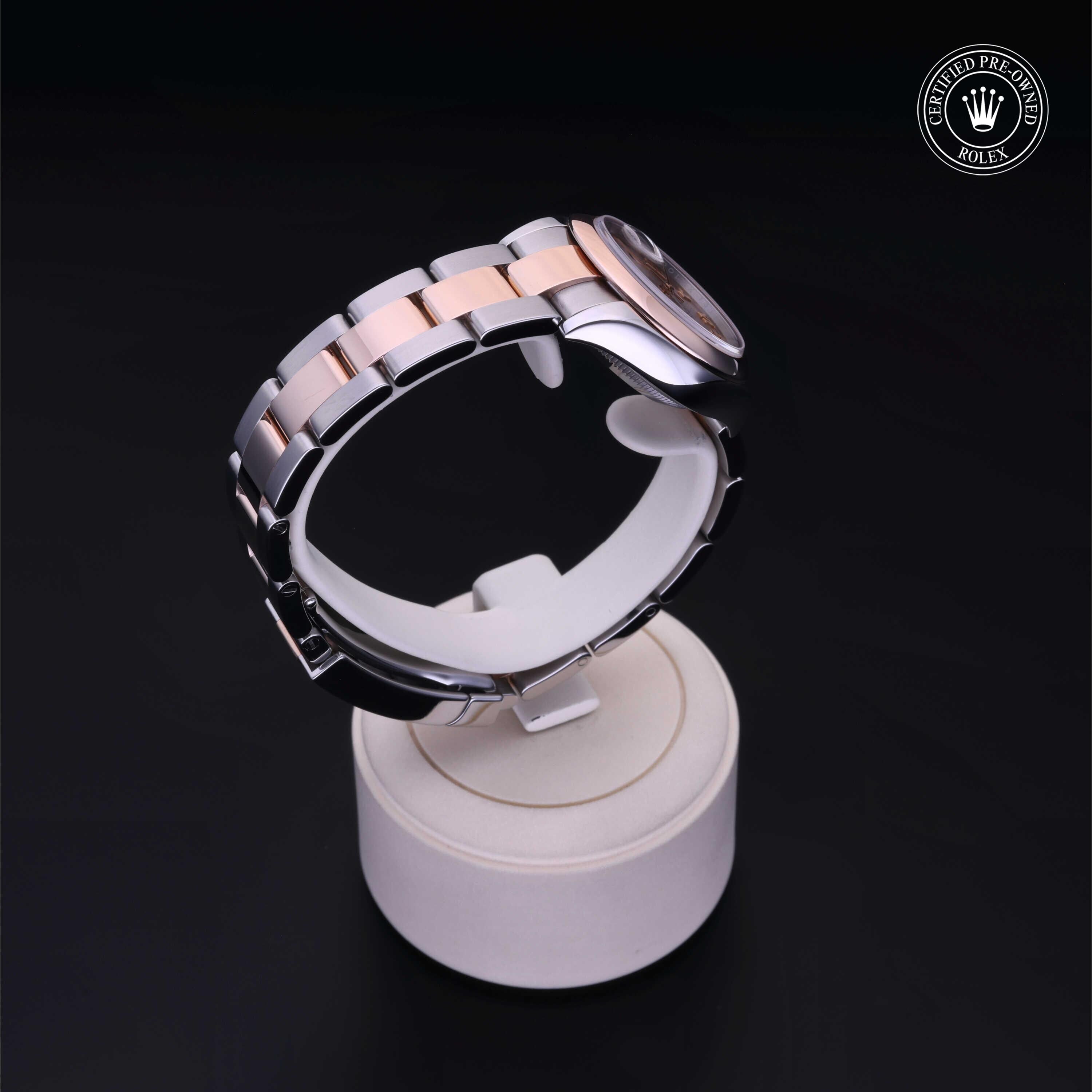 Rolex CPO Lady Datejust M279161 front on white background