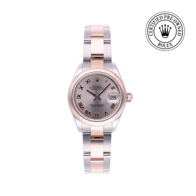 Rolex CPO Lady Datejust M279161 front on white background