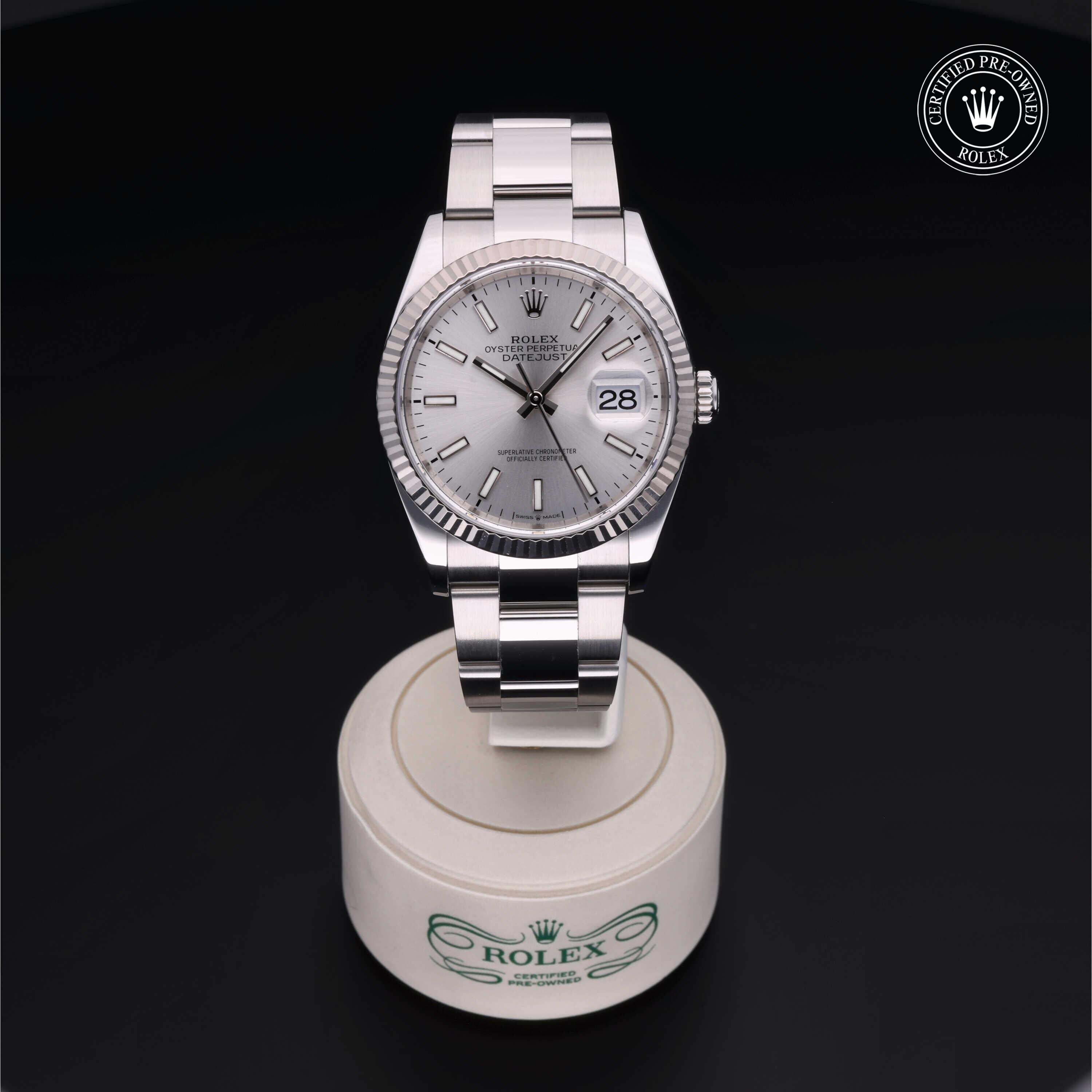 Rolex CPO Datejust M126234 front on white background