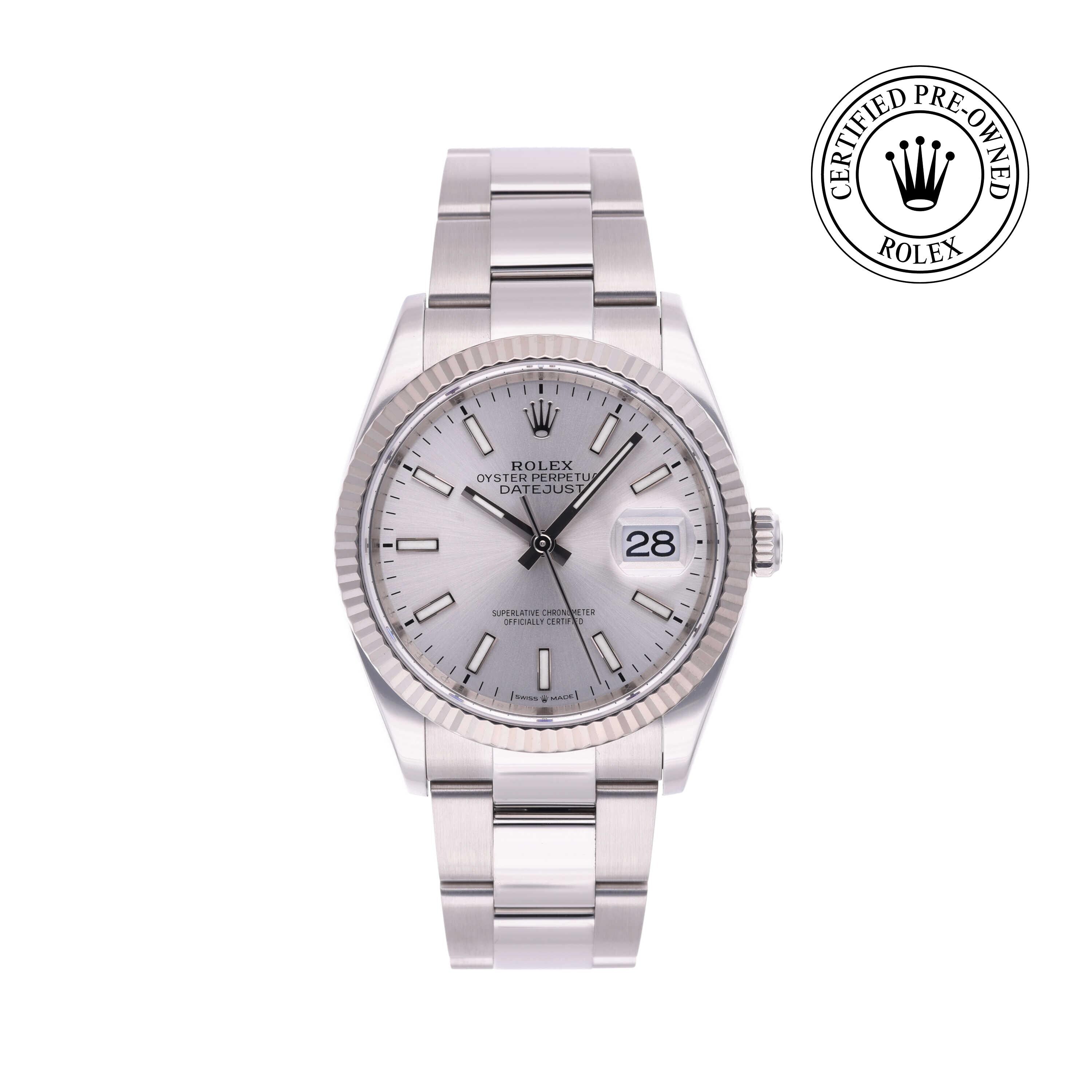 Rolex CPO Datejust M126234 front on white background