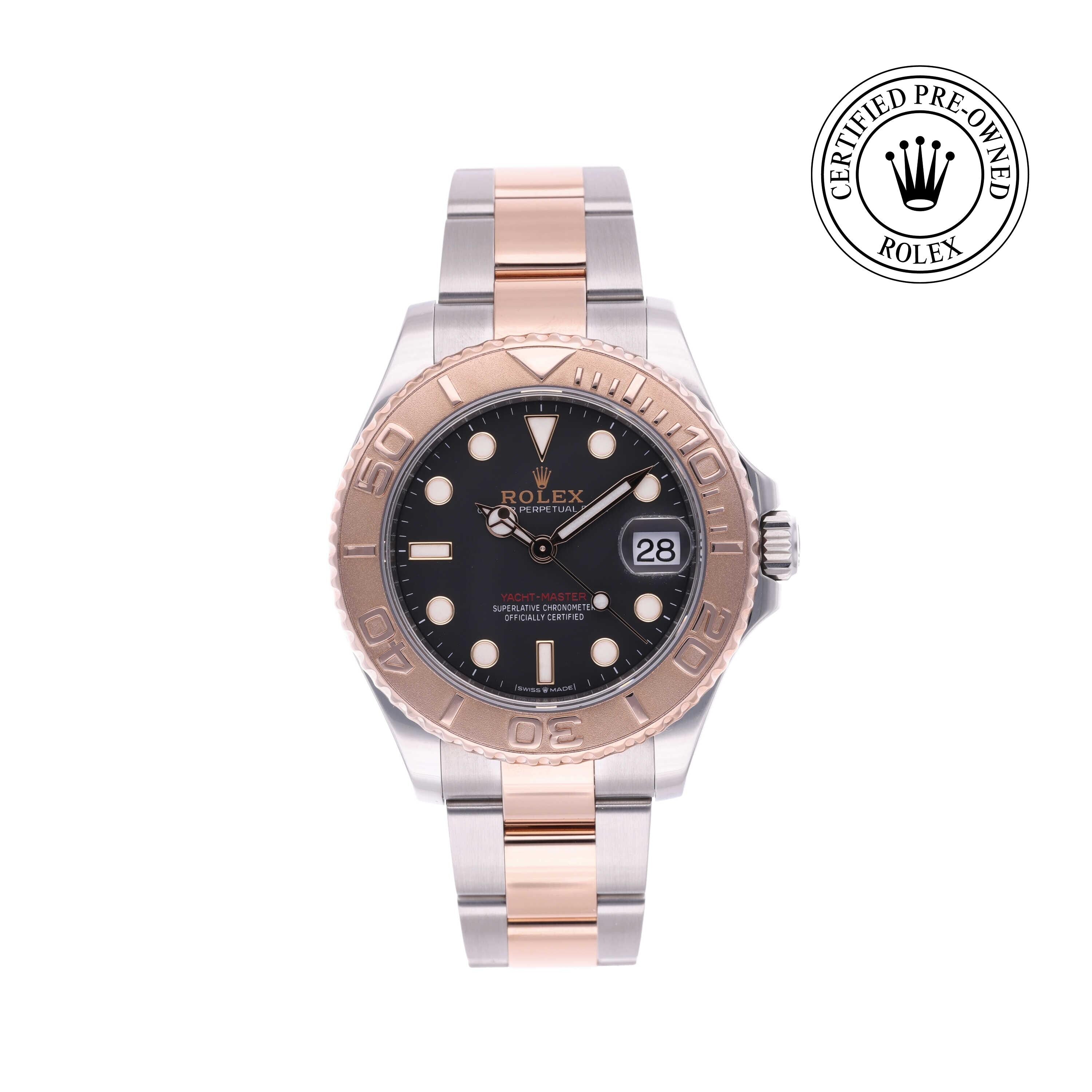 Rolex Certified Pre-owned Yacht-Master M268621-0004 front on white background