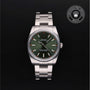 Rolex Certified Pre-owned Air-King M114200-0021 front on black background