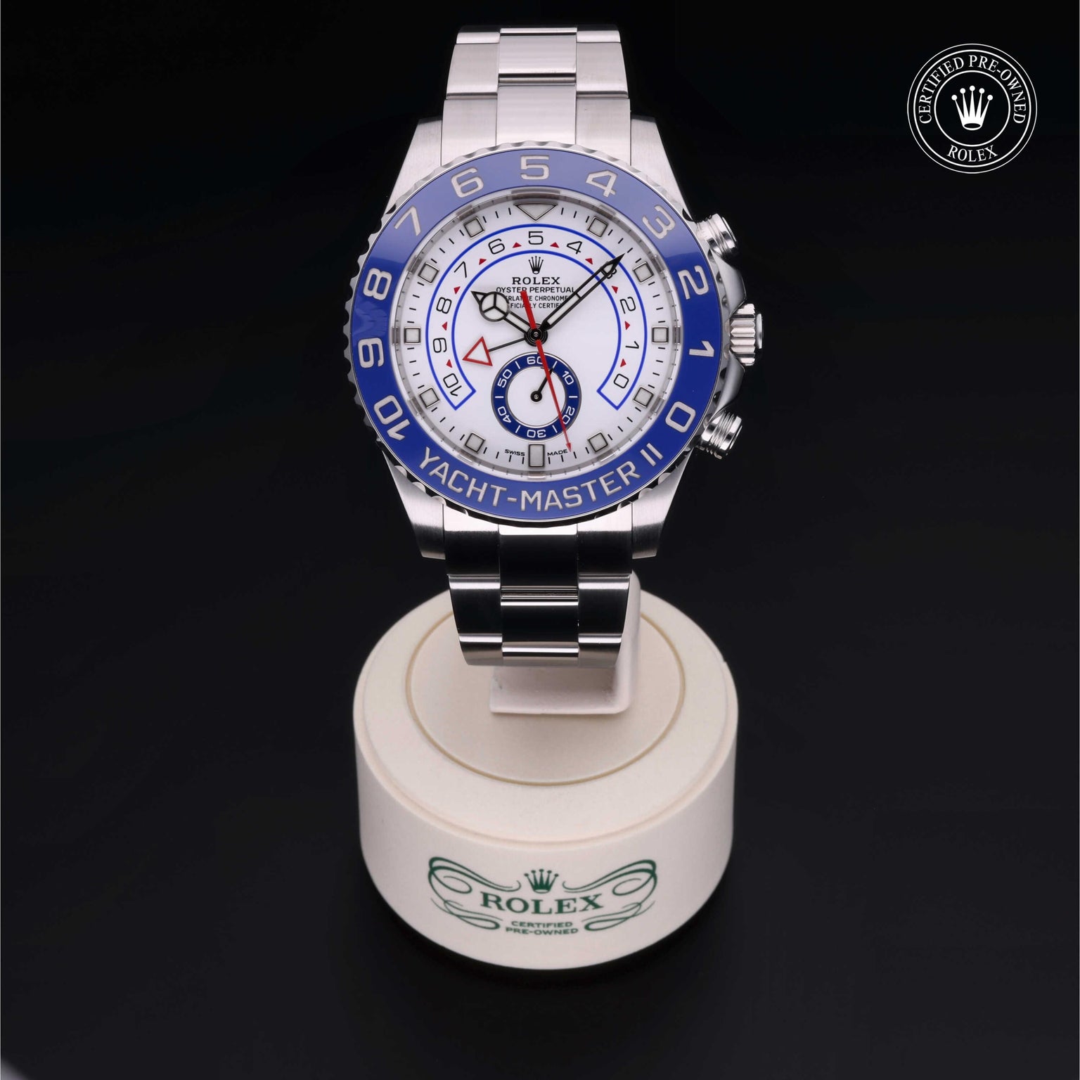 Rolex CPO Yacht-Master M116680 front on white background