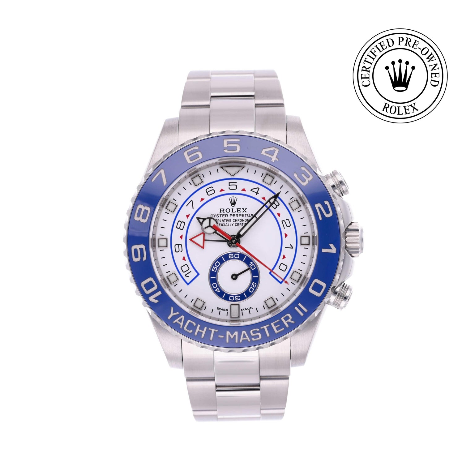 Rolex CPO Yacht-Master M116680 front on white background