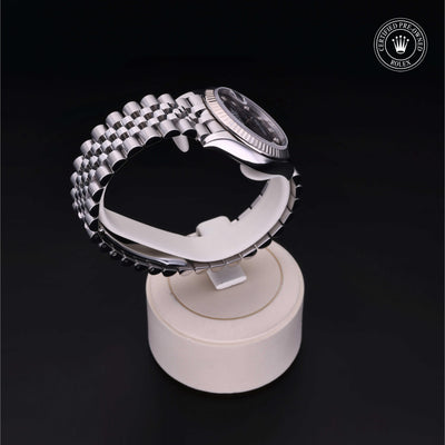 Rolex Certified Pre-owned Lady Datejust M278274-0008 front on black background