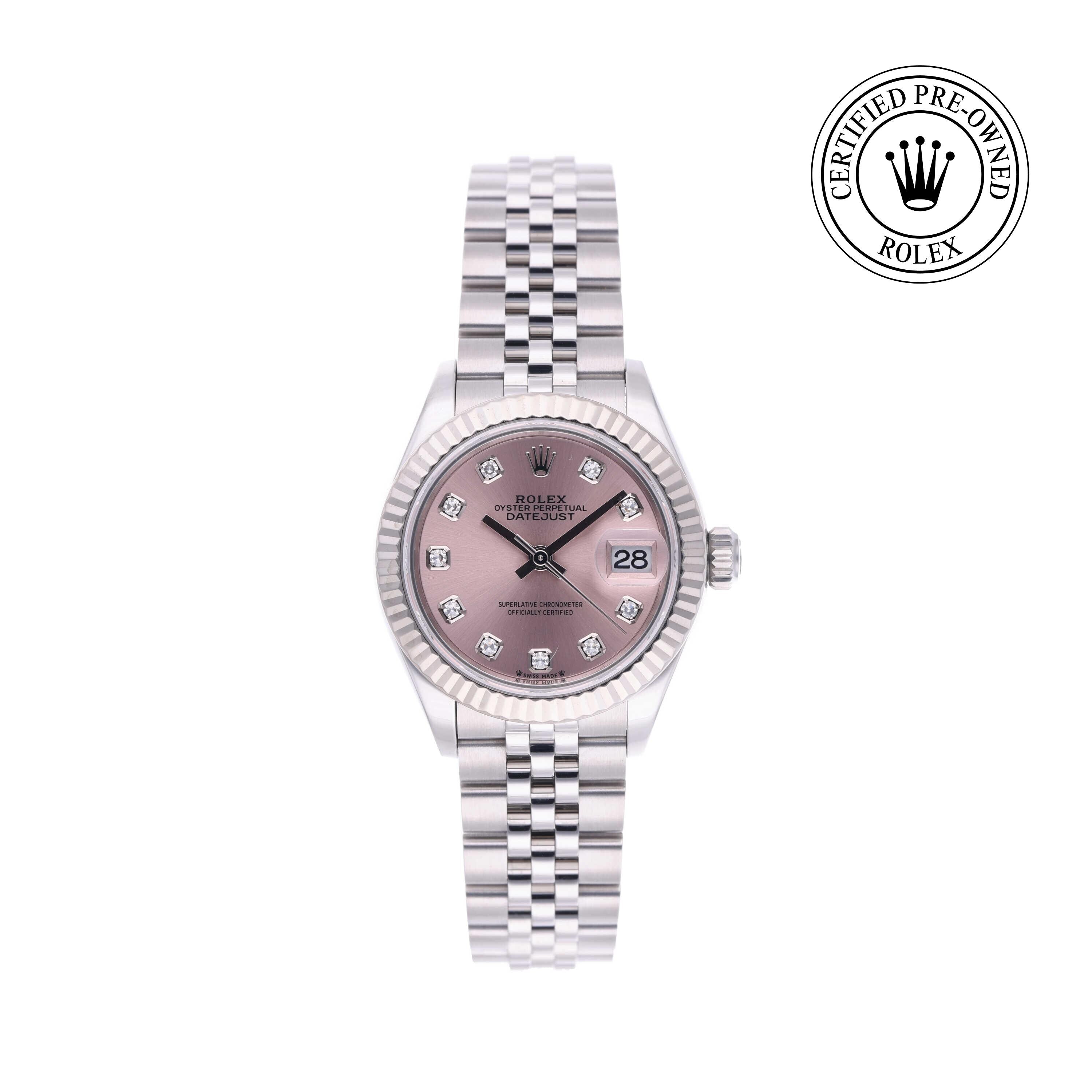 Rolex Certified Pre-owned Lady Datejust M279174-0003 front on white background