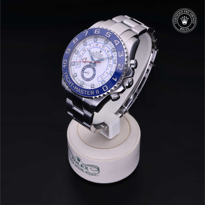 Rolex Certified Pre-owned Yacht-Master M116680-0001 front on black background