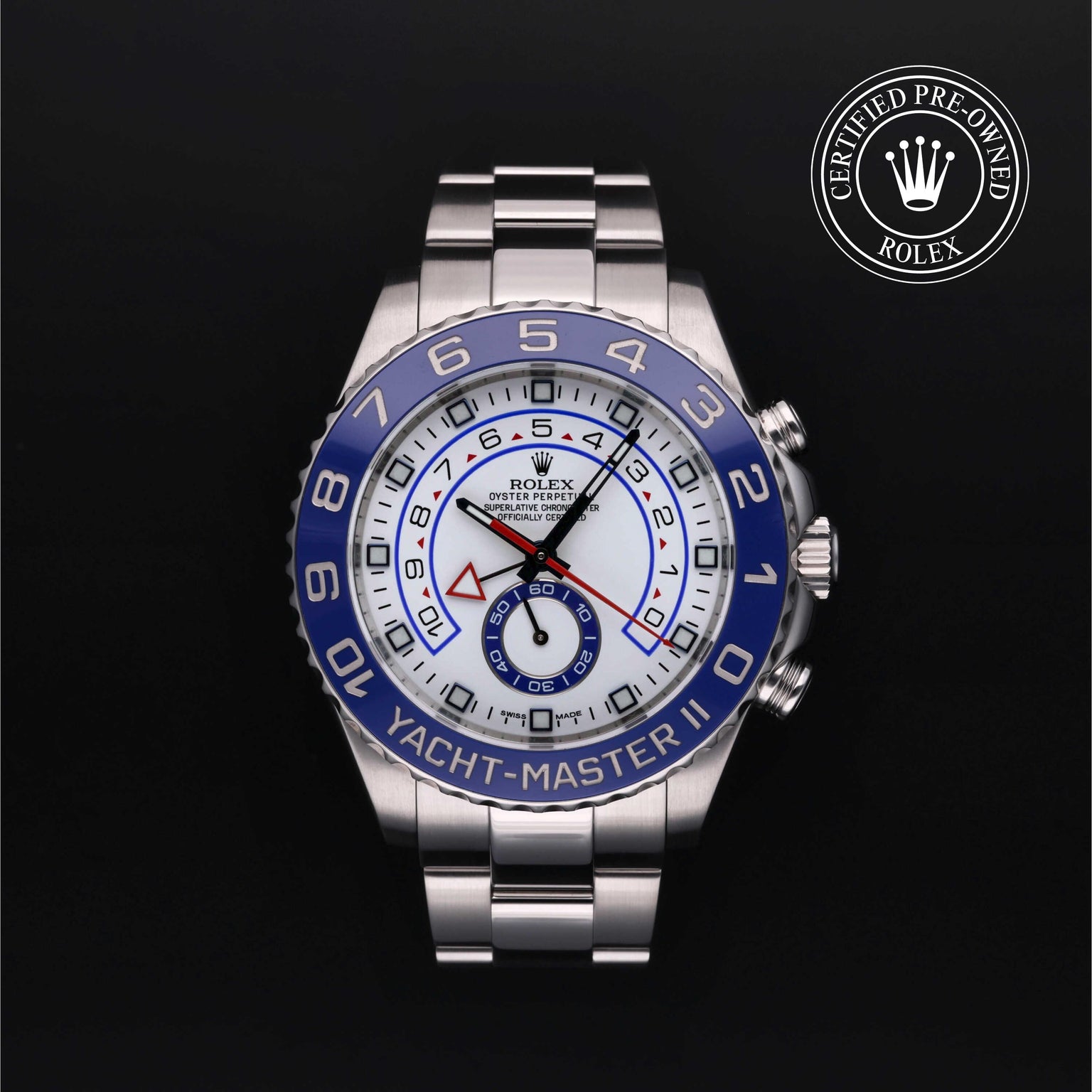 Rolex CPO Yacht-Master M116680 front on white background