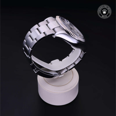 Rolex Certified Pre-owned Sky-Dweller M326934-0001 front on black background