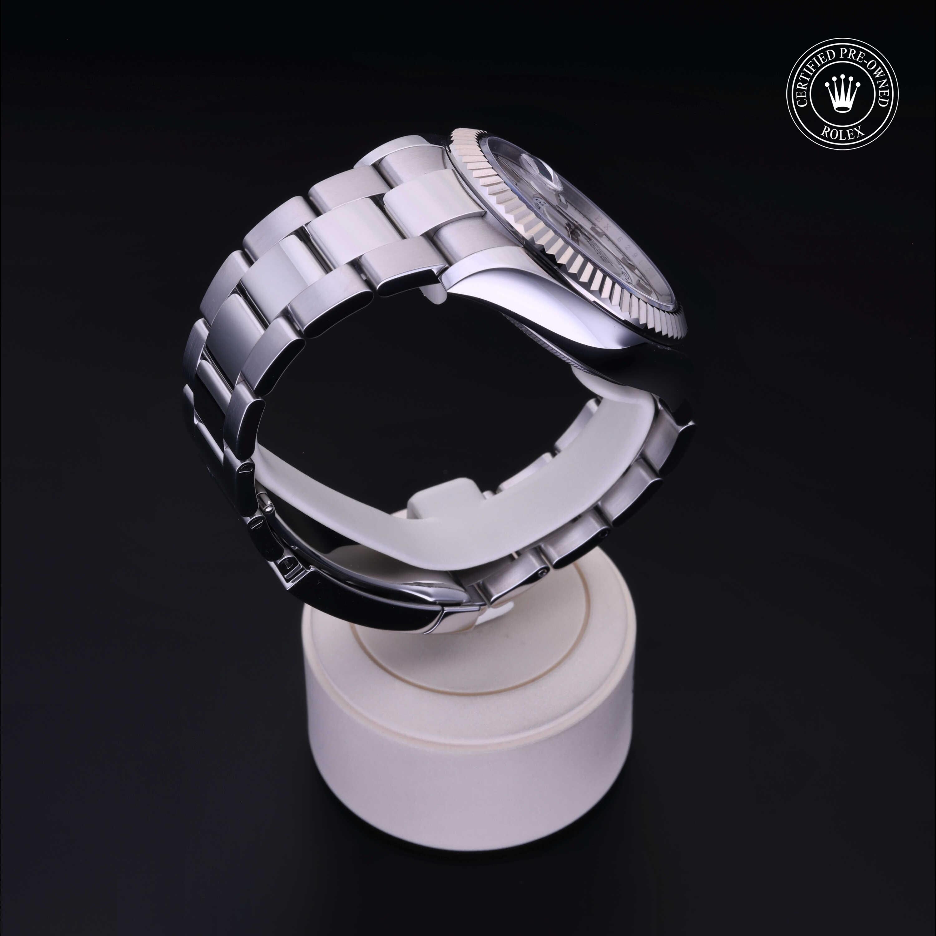 Rolex Certified Pre-owned Sky-Dweller M326934-0001 front on black background