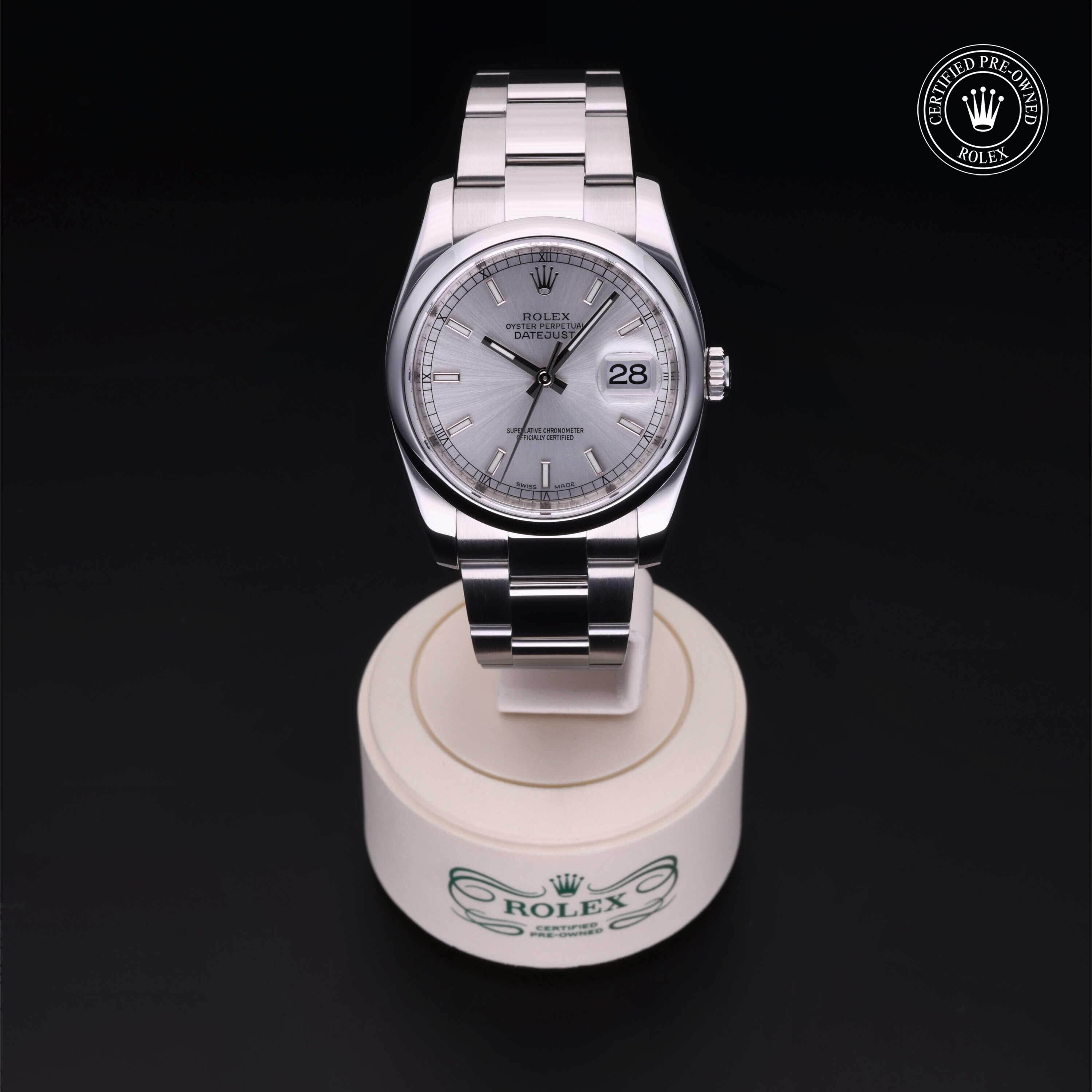 Rolex CPO Datejust M116200 front on white background