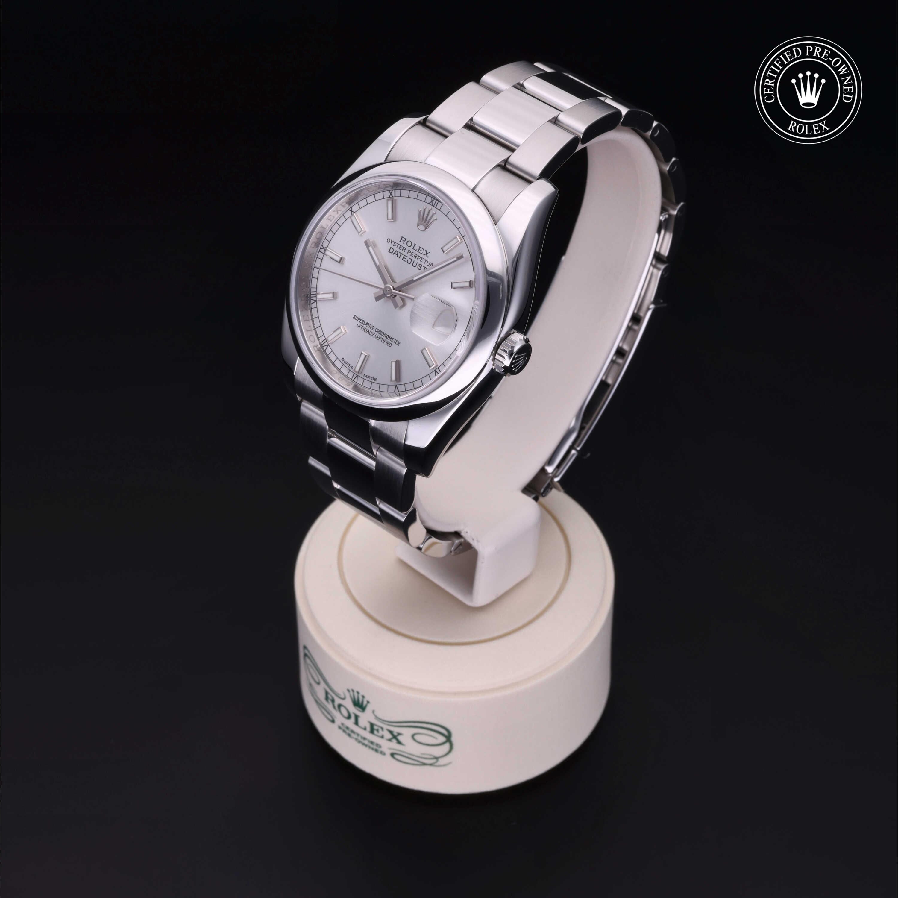Rolex CPO Datejust M116200 front on white background