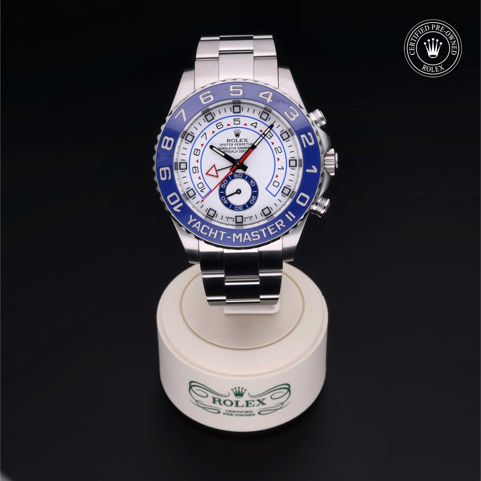 Rolex CPO Yacht-Master M116680 front on white background