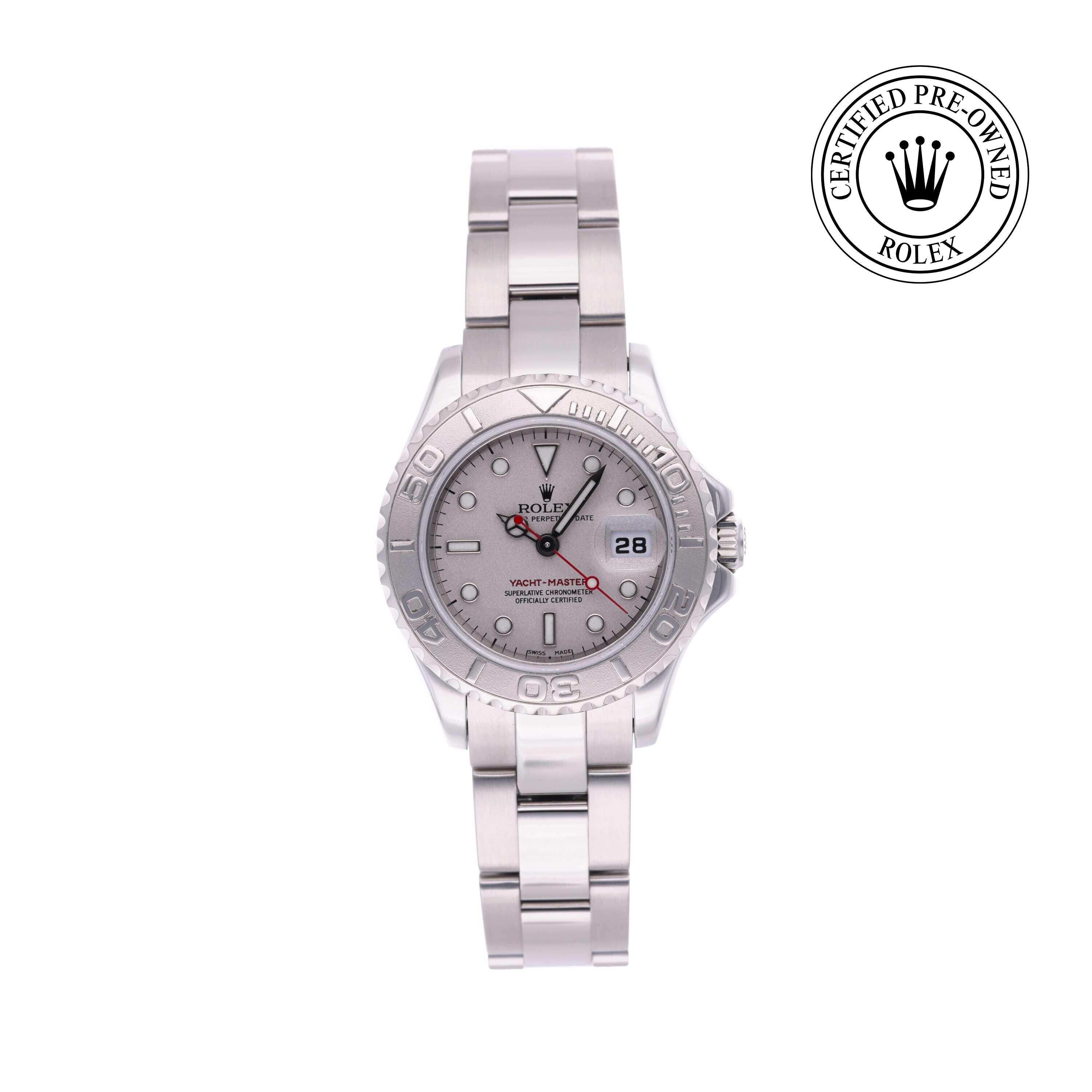 Rolex CPO Yacht-Master M169622 front on white background