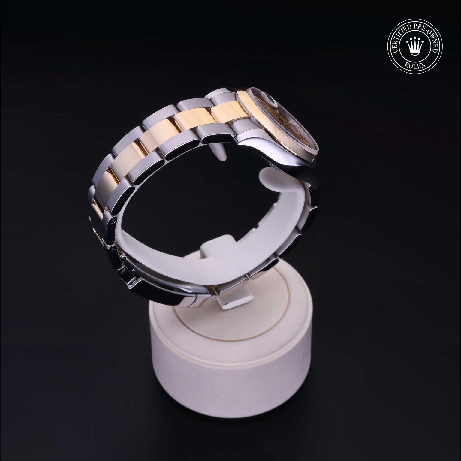 Rolex Certified Pre-owned Lady Datejust M178243-0008 front on black background