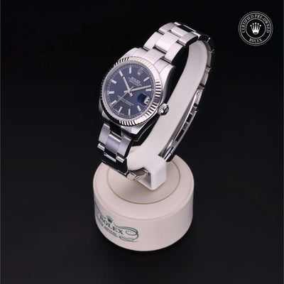 Rolex Certified Pre-owned Lady Datejust M178274-0038 front on black background