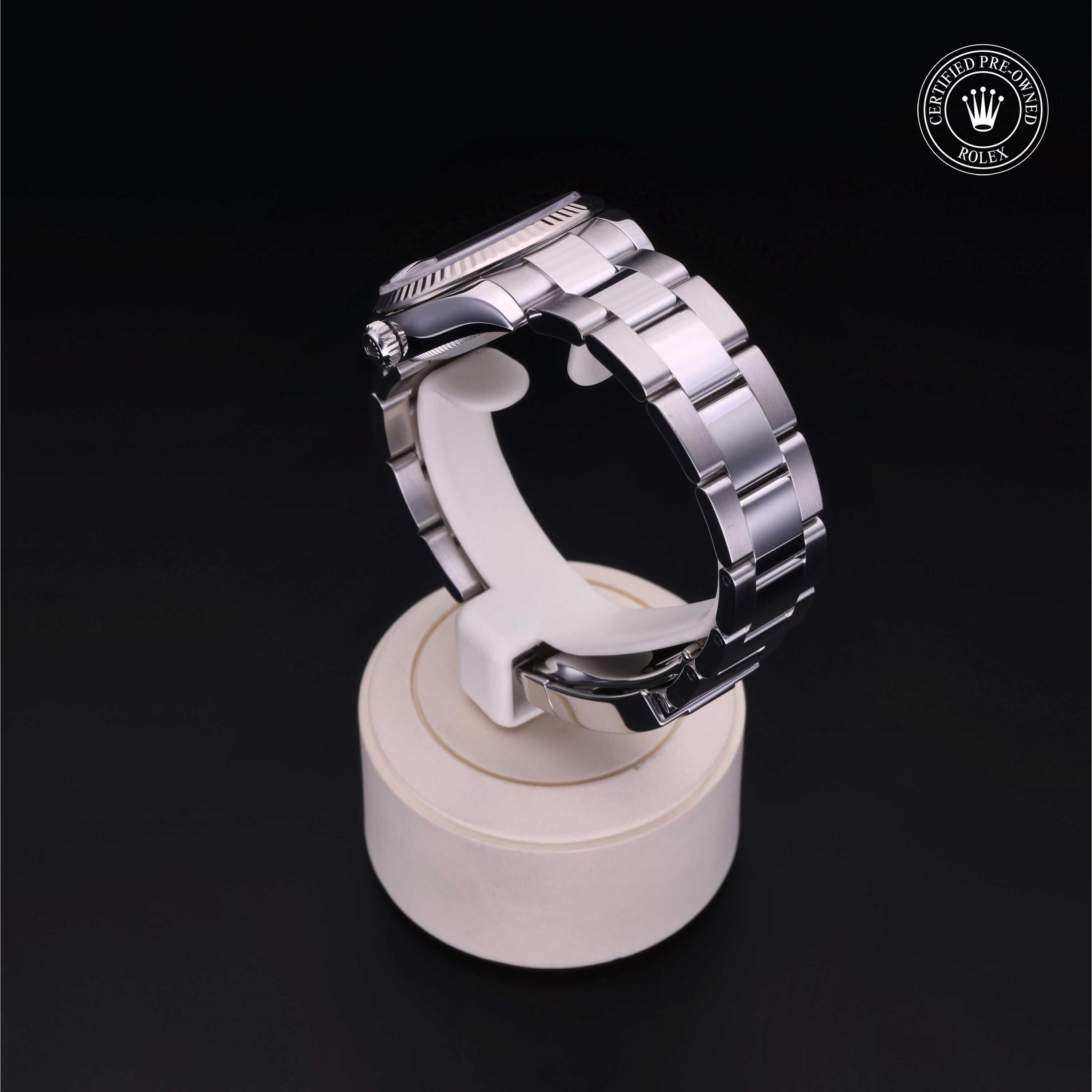 Rolex Certified Pre-owned Lady Datejust M178274-0038 front on black background