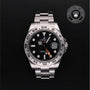 Rolex Certified Pre-owned Explorer M216570-0002 front on black background
