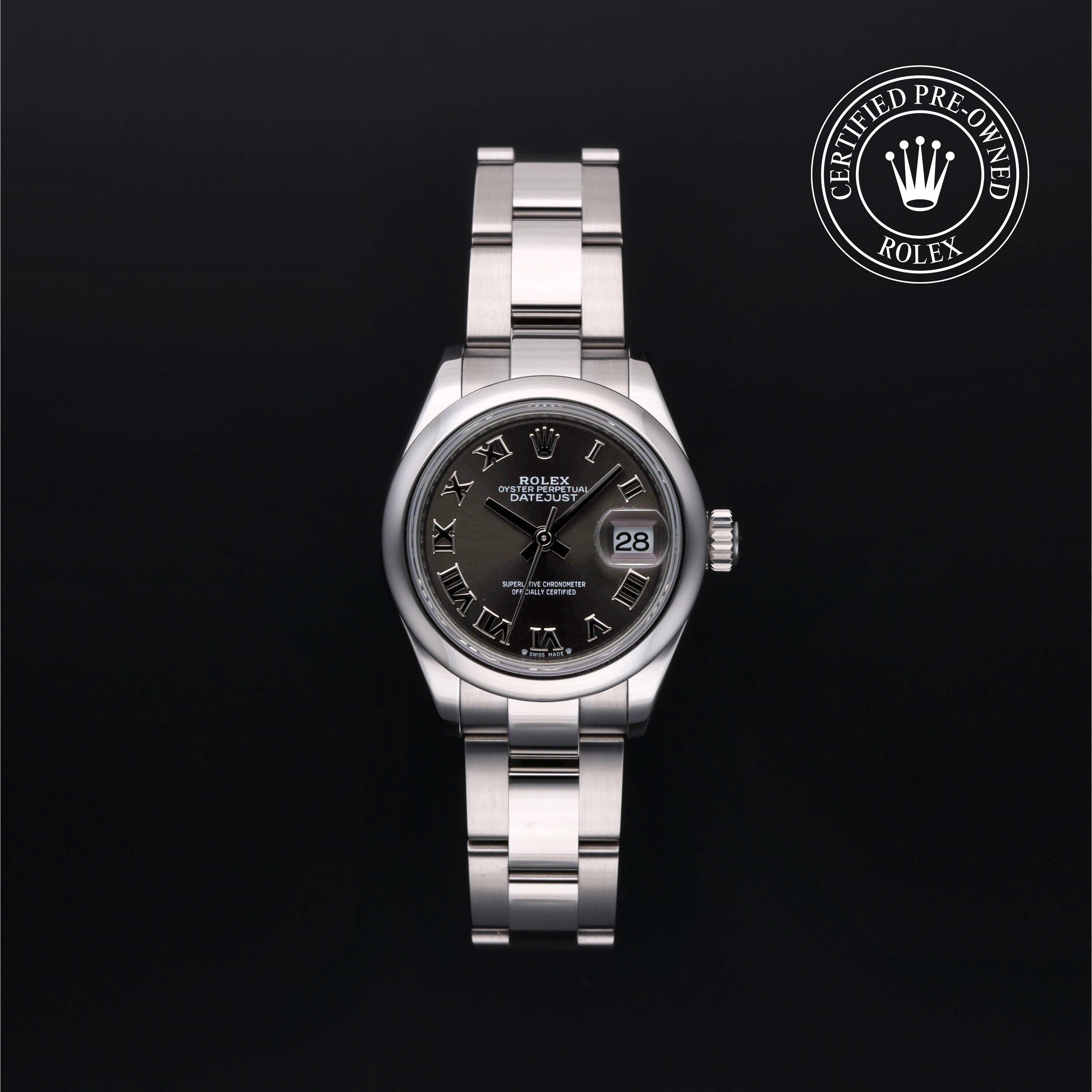 Rolex Certified Pre-owned Lady Datejust M279160-0012 front on black background