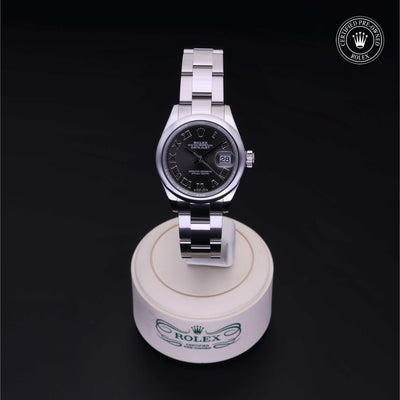 Rolex Certified Pre-owned Lady Datejust M279160-0012 front on black background