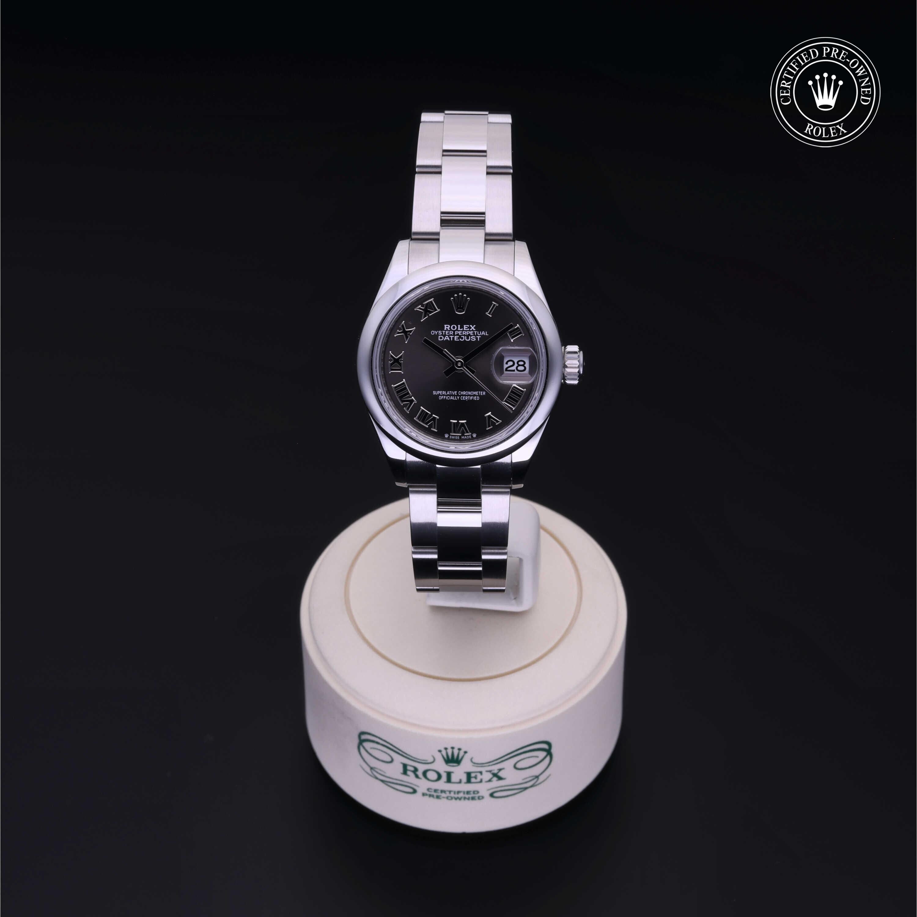 Rolex Certified Pre-owned Lady Datejust M279160-0012 front on black background