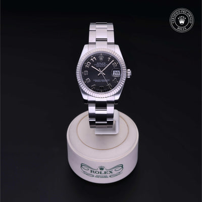 Rolex CPO Lady Datejust M178274 front on white background