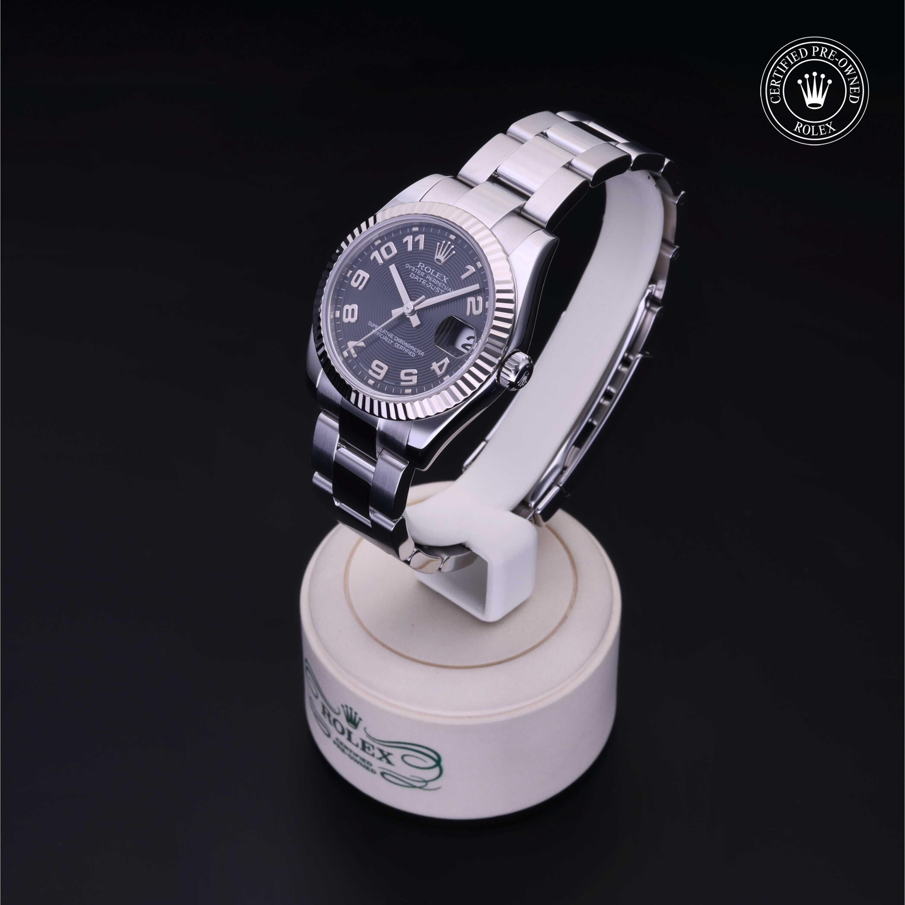 Rolex CPO Lady Datejust M178274 front on white background