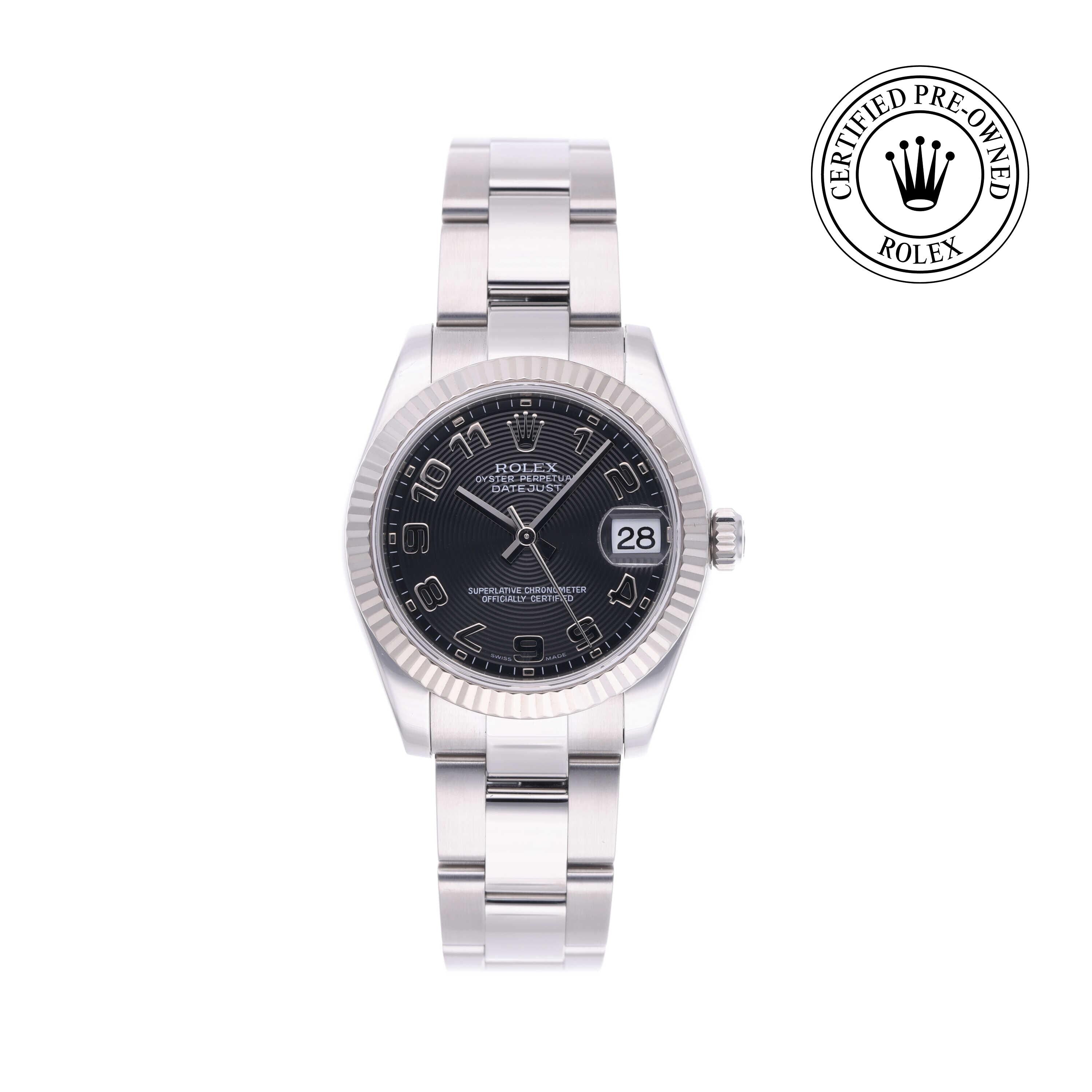 Rolex CPO Lady Datejust M178274 front on white background