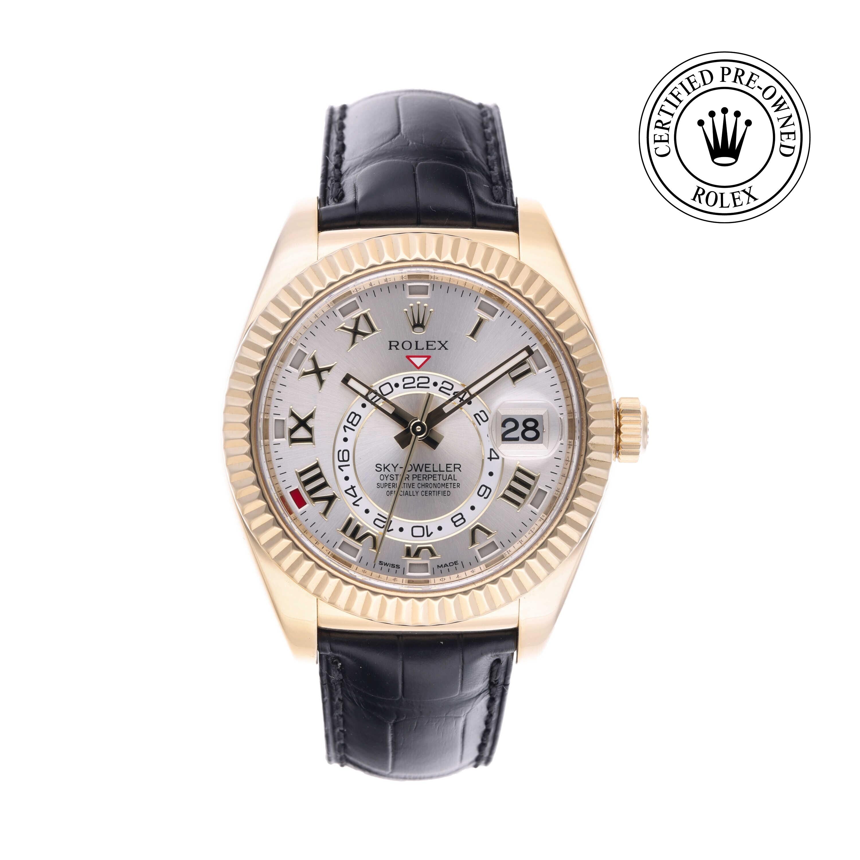 Rolex Certified Pre-owned Sky-Dweller M326138-0003 front on white background