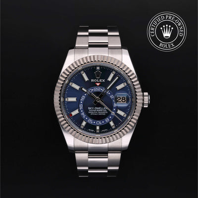 Rolex CPO Sky-Dweller M326934 front on white background