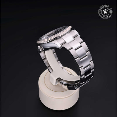 Rolex CPO Sky-Dweller M326934 front on white background