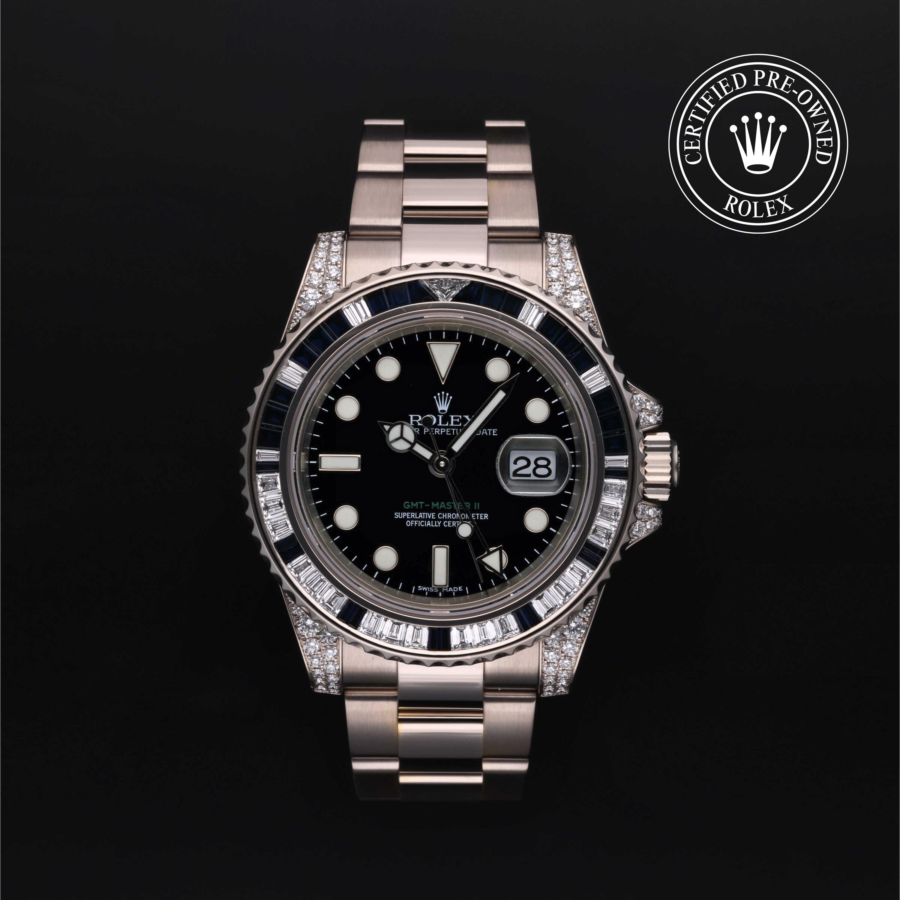 Rolex CPO GMT M116759SA front on white background