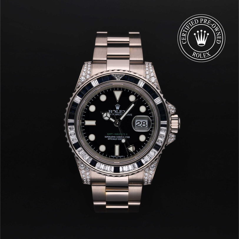 Rolex CPO GMT M116759SA front on white background