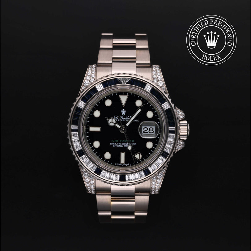 Rolex CPO GMT M116759SA front on white background