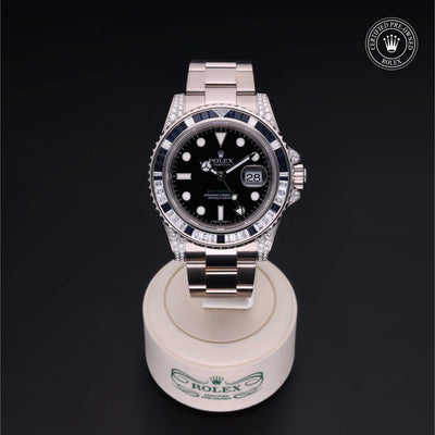 Rolex CPO GMT M116759SA front on white background