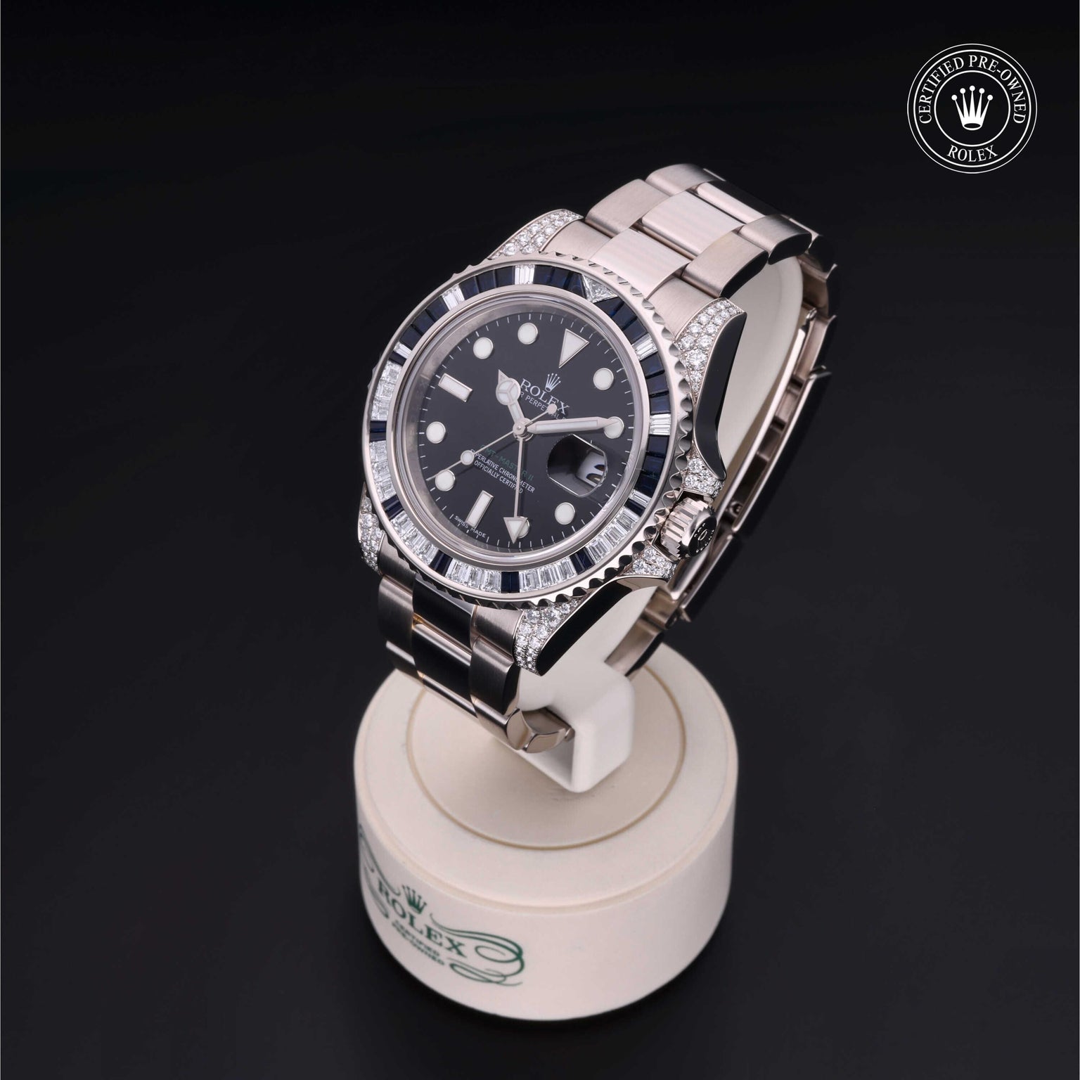 Rolex CPO GMT M116759SA front on white background