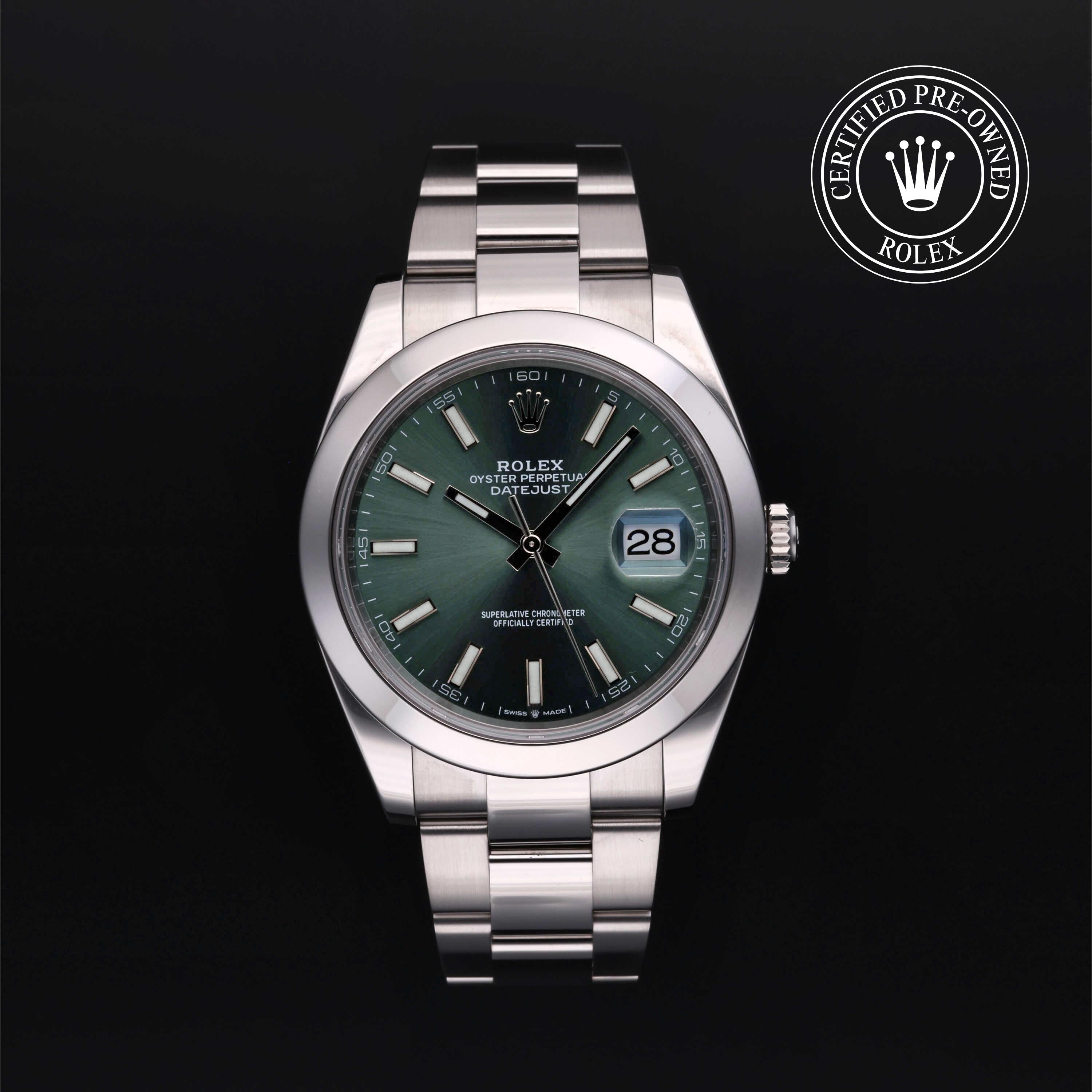 Rolex CPO Datejust M126300 front on white background