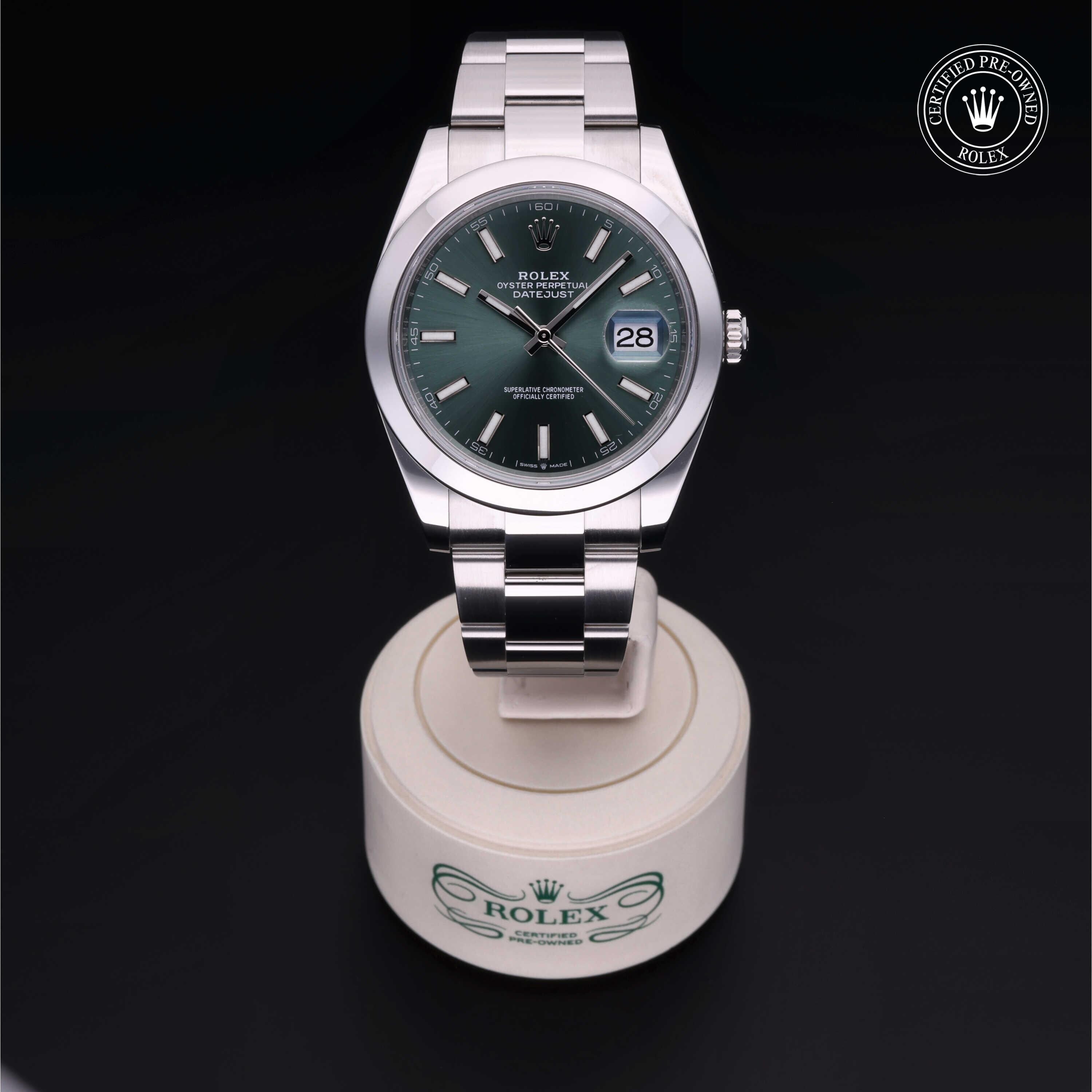Rolex CPO Datejust M126300 front on white background