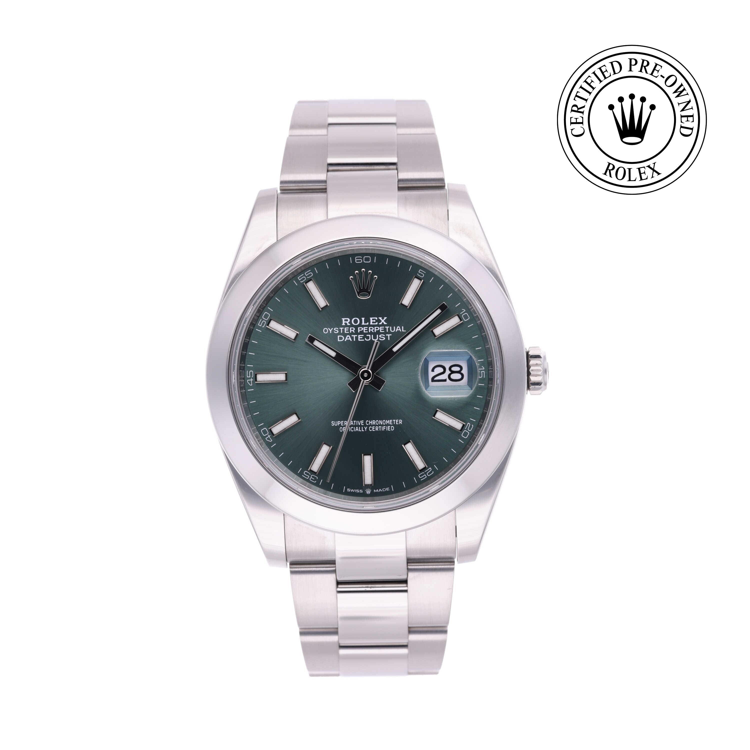 Rolex CPO Datejust M126300 front on white background