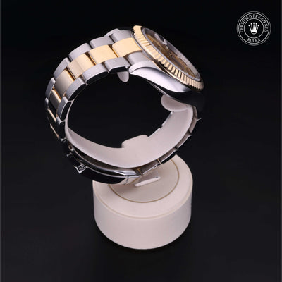 Rolex CPO Sky-Dweller M326933 front on white background