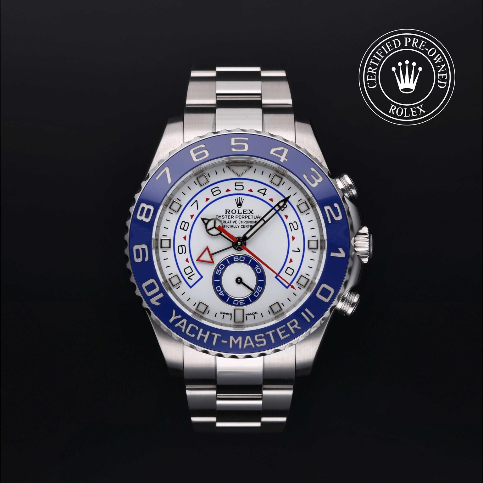 Rolex CPO Yacht-Master M116680 front on white background