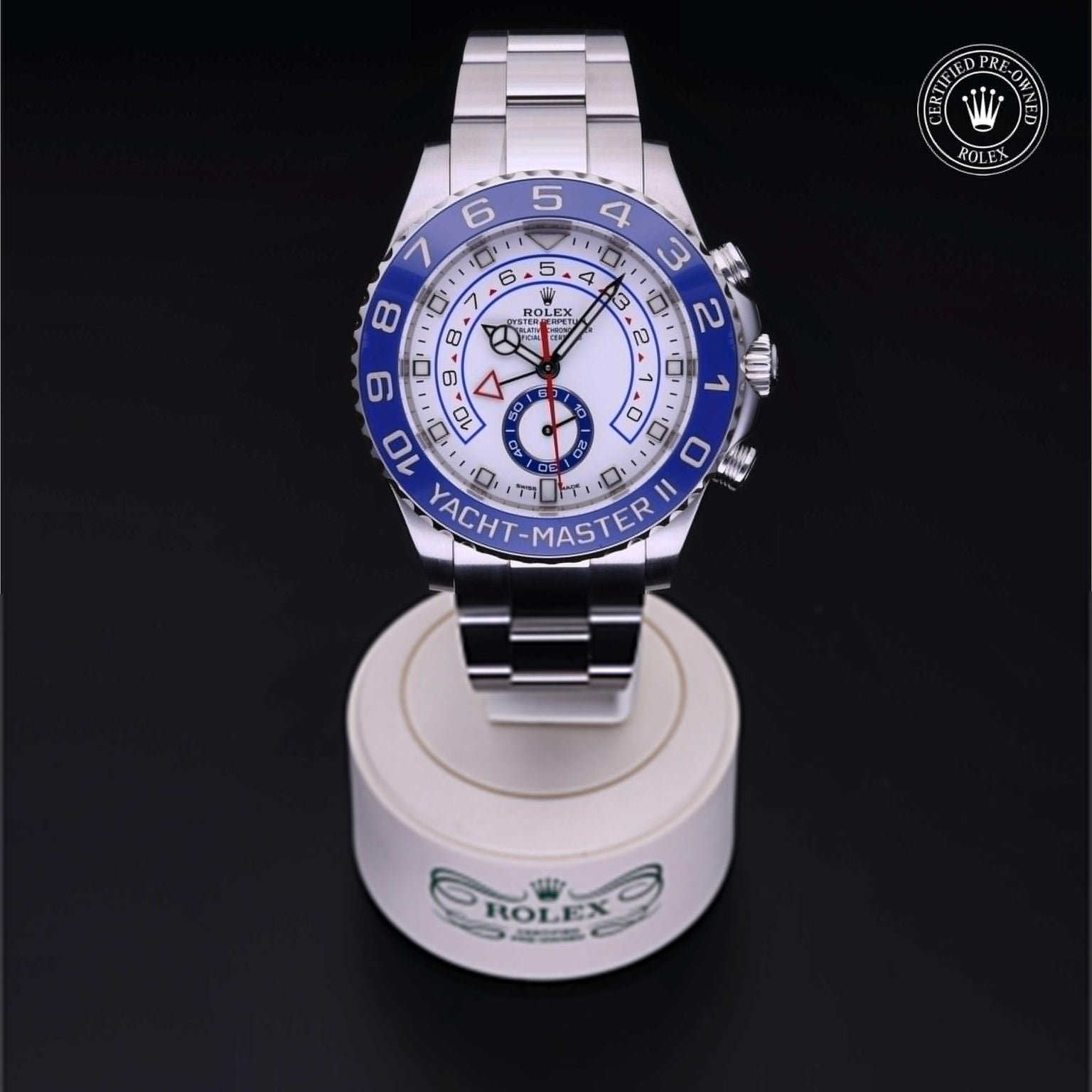 Rolex CPO Yacht-Master M116680 front on white background