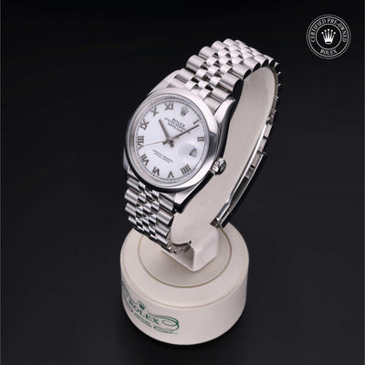 Rolex CPO Datejust M126200 front on white background