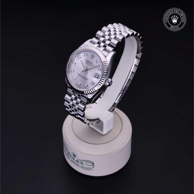 Rolex Certified Pre-owned Lady Datejust M278274-0030 front on black background