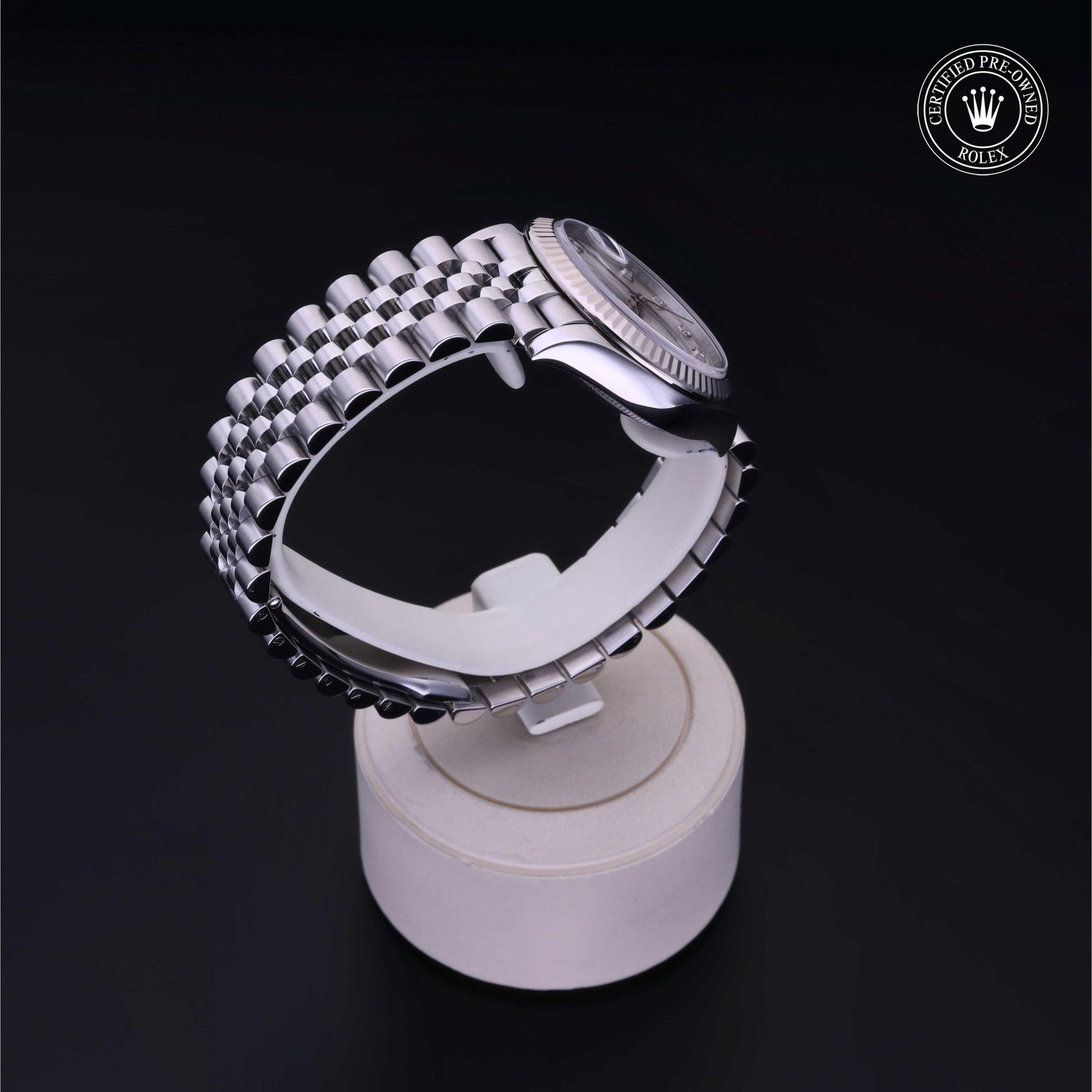 Rolex Certified Pre-owned Lady Datejust M278274-0030 front on black background