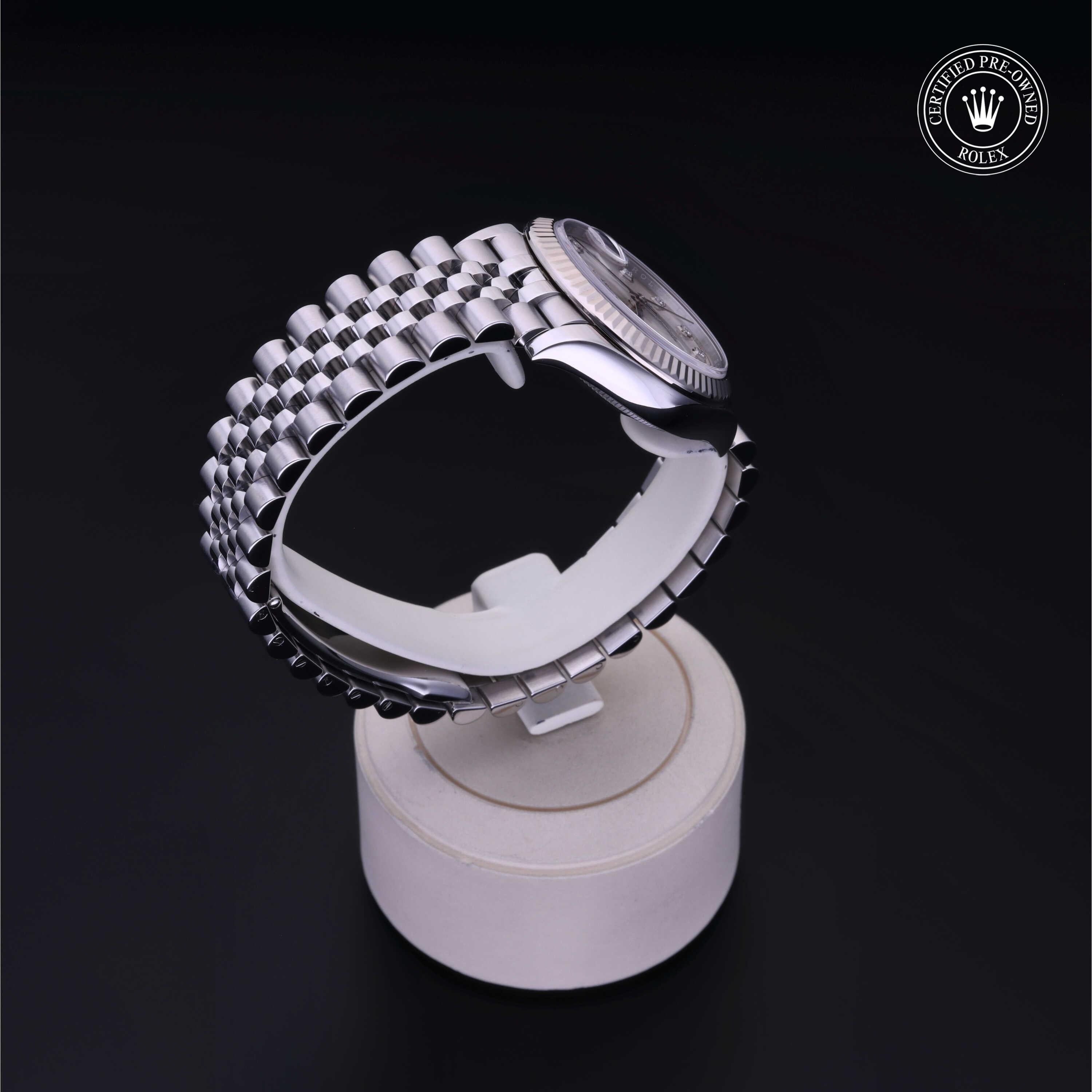 Rolex Certified Pre-owned Lady Datejust M278274-0030 front on black background
