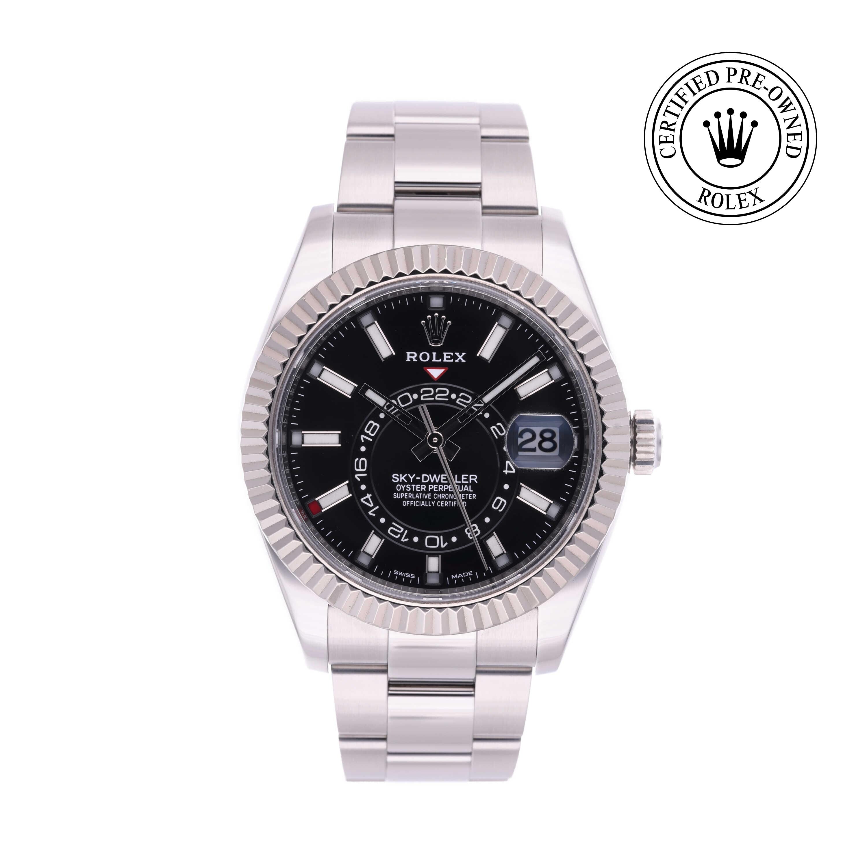 Rolex Certified Pre-owned Sky-Dweller M326934-0005 front on white background